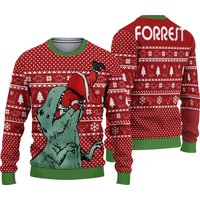 Dinosaur Eat Santa Claus Ugly Christmas Sweater, Funny Dinosaur Xmas Ugly Sweatshirt