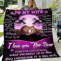 Personalized To My Wife Fleece Blanket Gift For Wife Birthday Gift Christmas Blanket