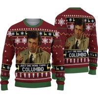 Peter Falk Just One More Thing Christmas Ugly Sweater