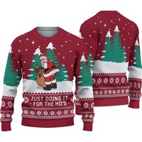 Funny Santa I Do It For The Ho Ho Ho's Ugly Christmas Sweater