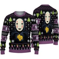 No Face Gold Nuggets Spirited Away Ugly Christmas Sweater