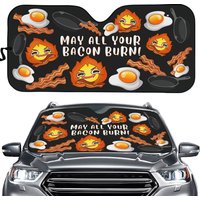 Black Calcifer White Car Sunshades
