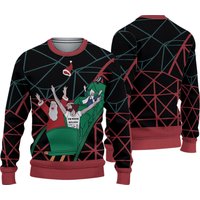 Santa And Jesus Jumper Ugly Christmas Sweater, Jesus Sweater