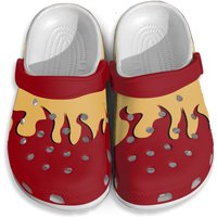 Fiery Red And Yellow Flame Design Unisex Clogs