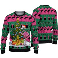 Flamingo Ugly Christmas Sweater, Flamingo Xmas Ugly Sweatshirt