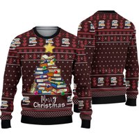 Christmas Books Ugly Sweater, All Booked For Christmas Sweater
