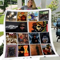Hank Williams Jr Album Covers Fleece Blanket