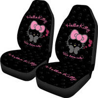 Kitty Cat Seat Covers For Car, 2pcs Cute Car Seat Cover Kawaii Car