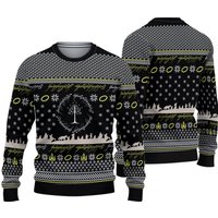 Lord Of The Rings Elvish Circle Ugly Christmas Sweater