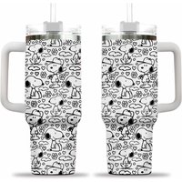 Snoopy Tumbler Snoopy Tumblers 40 Oz With Handle, Christmas Gifts