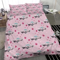 Barbie Car Bedding Sets, Pink Heart Bedding