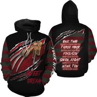 Custom Name Freddy Krueger 3d Hoodie All Over Print