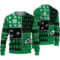 Stars Ice Hockey Christmas Ugly Sweater