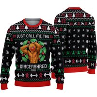 Funny Ugly Christmas Sweatshirt, Gingershred Xmas