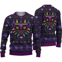 Legend Of Zelda Majoras Mask Ugly Sweater, Zelda Sweater
