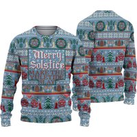 Merry Solstice Funny And Witchy Yule Ugly Christmas Sweater, Yule Witch Sweater