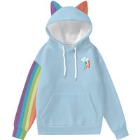 Rainbow Dash (mlp Inspired) - Unisex Hoodie With Ears