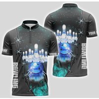Personalized Bowling Jersey With Name And Pins
