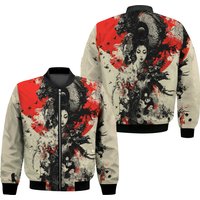 Vintage Japanese Men's Bomber Jacket ,men's Aop Bomber Jacket