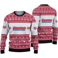 Funny Christmas Wool Ugly Sweater With Santa And Snowflakes