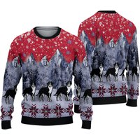 Bernese Mountain Dog Group Xmas Ugly Christmas Sweater, Christmas 3d Sweaters