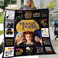 Hocus Pocu Fleece Blanket, Sanderson Sisters Throw Blanket For Couch Sofa, Halloween Blanket, Halloween Gifts
