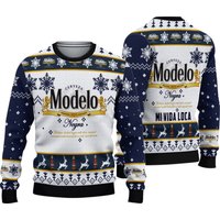 Personalized Modelo Beer Ugly Christmas Sweater, Beer Lover Sweater