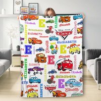 Personalized Movie About Car Characters Fleece Blanket