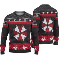 Umbrella Corporation Ugly Christmas Sweater, Resident Evil Xmas Sweater