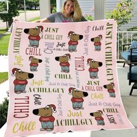 I'm Just A Chill Guy Throw Blanket, Meme Throw Blanket