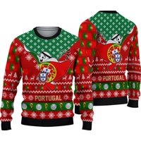 Portugal Ugly Christmas Sweater Mascot Qatar Soccer Team