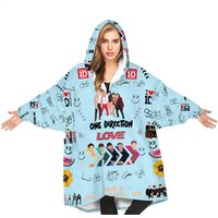Christmas 1d One Sized Hoodie Blanket, One Direction Sherpa Fleece Hoodie