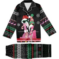 Flamingo Christmas Pajama Set - Couple Holiday Matching Pj