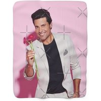 Chayanne With Flower Rose Fleece Blanket
