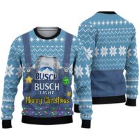 Busch Beer Merry Christmas 3d Ugly Sweater