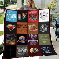 Dungeons And Dragons Fleece Blanket, Roll For Initiative Blanket