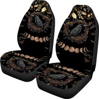 Gothic Witchy Raven Cottagecore Car Seat Covers