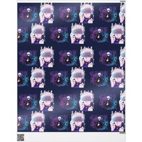 Wrapping Papers, Gojo Satoru Anime Jujutsu Satoru Gift Wrap | Manga Otaku Comic Book Blue Wrap