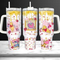 Valentine's Day 40oz Tumbler, Cute Characters Tumbler, Valentine's Day Gift