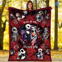 Nightmare Before Christmas Fleece Blanket | You N Me We Got This