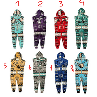 Native American Style Design Super Soft Adult One-piece Pajamas