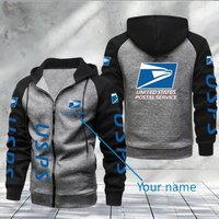 Custom Name Postal Worker Men's Raglan Full Zip Hoodies Xtp108