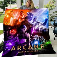 Arcane: League Of Legends Cartoon Printed Blanket Warm