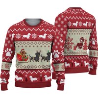 Dachshund Christmas Ugly Sweater, Funny Dachshund Christmas Sweater