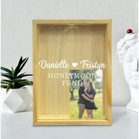 Honeymoon Fund Personalized Money Box Valentines Day, Personalized Photo Gifts