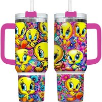 Tweety Bird 40oz Tumbler With Handle, Gifts For Friends