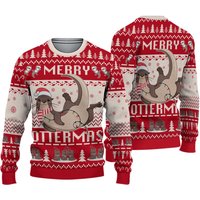 Merry Ottermas Ugly Christmas Sweater, Christmas Gift For Otter Lover
