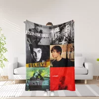 Justin Bieber Throw Blanket Gifts For Fans Soft Flannel Bedroom Decor Birthday