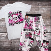 Horror Movie Holiday Pajamas Set, Horror Movie Personalized Family Pajamas