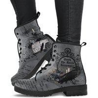 Canvas Boots - Edgar Allan Poe Inspired The Raven